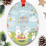 easter bunnies Ornament (Oval)