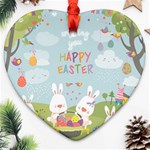 easter bunnies Ornament (Heart)