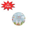 easter bunnies 1  Mini Magnet (10 pack) 