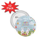 easter bunnies 1.75  Button (10 pack) 