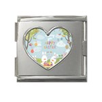 easter bunnies Mega Link Heart Italian Charm (18mm)