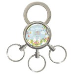 easter bunnies 3-Ring Key Chain