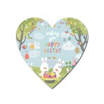 easter bunnies Magnet (Heart)