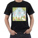 easter bunnies Men s T-Shirt (Black)