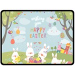 easter bunnies Fleece Blanket (Large)