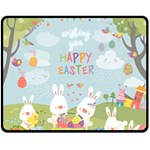 easter bunnies Fleece Blanket (Medium)