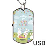 easter bunnies Dog Tag USB Flash (One Side)