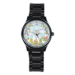 easter bunnies Stainless Steel Round Watch