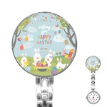 easter bunnies Stainless Steel Nurses Watch