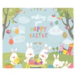 easter bunnies Double Sided Flano Blanket (Small)