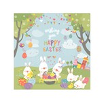 easter bunnies Small Satin Scarf (Square)