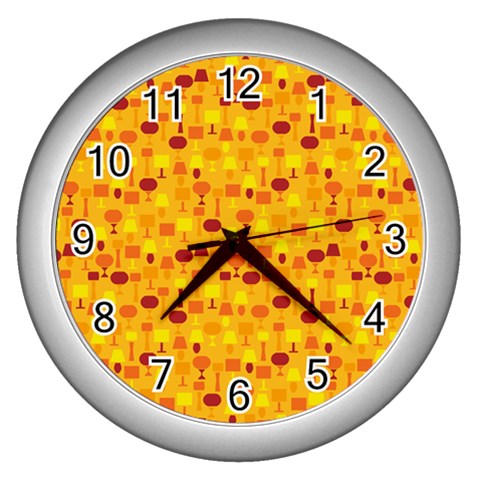 autumn0034 Wall Clock (Silver) from ArtsNow.com Front