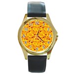 autumn0034 Round Gold Metal Watch