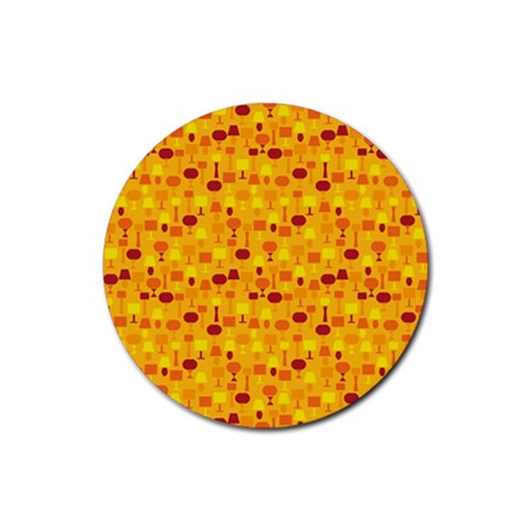 autumn0034 Rubber Round Coaster (4 pack) from ArtsNow.com Front