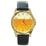 Beer snob Round Gold Metal Watch