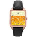 Beer snob Rose Gold Leather Watch 