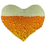 Beer snob Large 19  Premium Flano Heart Shape Cushion