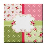 Shabby Chic Roses Tile Coaster