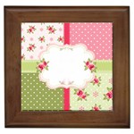 Shabby Chic Roses Framed Tile