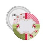 Shabby Chic Roses 2.25  Button