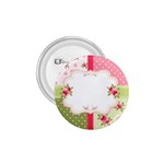 Shabby Chic Roses 1.75  Button