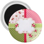 Shabby Chic Roses 3  Magnet