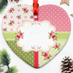 Shabby Chic Roses Ornament (Heart)