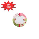 Shabby Chic Roses 1  Mini Magnet (10 pack) 