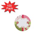 Shabby Chic Roses 1  Mini Button (100 pack) 