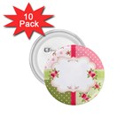 Shabby Chic Roses 1.75  Button (10 pack) 