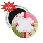 Shabby Chic Roses 2.25  Magnet (10 pack)