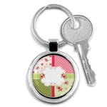 Shabby Chic Roses Key Chain (Round)