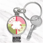 Shabby Chic Roses Nail Clippers Key Chain