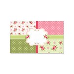 Shabby Chic Roses Sticker (Rectangular)