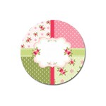 Shabby Chic Roses Magnet 3  (Round)