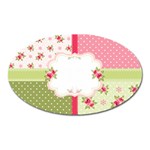 Shabby Chic Roses Magnet (Oval)