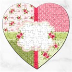 Shabby Chic Roses Jigsaw Puzzle (Heart)