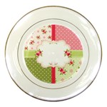 Shabby Chic Roses Porcelain Plate