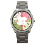 Shabby Chic Roses Sport Metal Watch