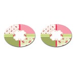 Shabby Chic Roses Cufflinks (Oval)