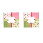 Shabby Chic Roses Cufflinks (Square)