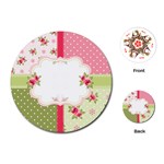 Shabby Chic Roses Playing Cards (Round)