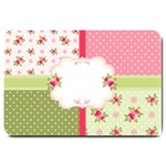 Shabby Chic Roses Large Doormat