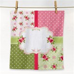 Shabby Chic Roses Face Towel