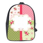 Shabby Chic Roses School Bag (Large)