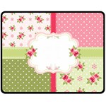 Shabby Chic Roses Fleece Blanket (Medium)