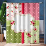 Shabby Chic Roses Shower Curtain 60  x 72  (Medium)