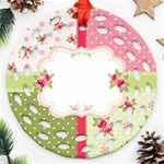 Shabby Chic Roses Ornament (Round Filigree)