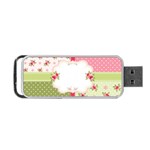 Shabby Chic Roses Portable USB Flash (One Side)