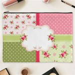 Shabby Chic Roses Cosmetic Bag (XXXL)